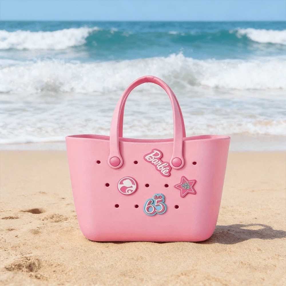 BarbieBarbie Pink Glitter Tote ☀️💖 Kawaii EVA Beach Picnic Bag 🏖️✨